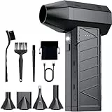 SOLVIEW Electric Air Duster, 150000 RPM Elektrisches Staubgebläse Druckluftspray mit LED-Arbeitslicht, 4-Stufen-Mini-Akku-Gebläse mit 8000 mAh, Hochleistungs-Turbogebläse für PC, Tastatur, Outdoor