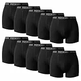feynoss Boxershorts Herren 10er Pack - Atmungsaktive Männer Unterwäsche, Retroshorts Unterhosen Männer, XL für Fahrrad Fahren, Ball Sports
