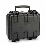 Amazon Basics Kleine Schützende Tragbare Harte Kameratasche mit Anpassbarem Passform-Schaumstoff für Drohnen, Kamera, Objektive und Zubehör, Wasserdicht, Stoßfest, 30.7 x 27 x 14.2 cm, Schwarz