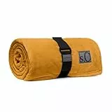 s.Oliver Kuschelsoft Decke 150x200 cm - flauschig, warm & waschbar, Kuscheldecke gelb Uni