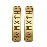 Aroncent Ohrringe Creolen Herren Damen: Gold Edelstahl Vintage Wikinger Rund Ohrstecker Norwegische Viking Runen Ohrschmuck