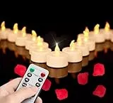 Nancia LED Teelichter mit Fernbedienung Timer, flackernde, flammenlose Kerzen, langlebig über 400 Stunden, batteriebetrieben, Heimdekoration, saisonale und festliche Feiern. (Warmgelb, 12pack)