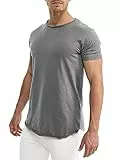 Indicode Herren Willbur Tee T-Shirt mit Rundhals-Ausschnitt | Herrenshirt Sommershirt Lt Grey, L