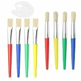8 Stück Kinderpinsel,Pinsel,Malpinsel,Malen,Kritzeln,Zeichnen,Pinselset,Abwaschbare Pinsel,Vorschulkinder, Geeignet Für Abwaschbare Farbmaterialien (4 Runde Spitze,4 Flache Spitze)