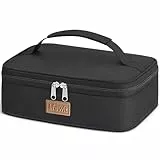 Lifewit Kühltasche Klein Isolierte für Männer Frauen, Faltbar Lunchbox Lunchtasche Isoliertasche Tragbare Kühlbox für Herren Damen für Picknicks Arbeit, Schwarz 4L