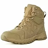 LUDEY Militärstiefel Herren Einsatzstiefel Springerstiefel Bequem Kampfstiefel Tactical Schuhe Dauerhaft Security Boots Wasserdichte Armeestiefel Beige 38EU