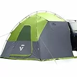 JOYTUTUS Auto-Sonnenschutz mit 3 Seiten, universelles Fahrzeug-Vorzelt und Auto-Campingtent mit großem Reißverschluss-Eingang, Aufbewahrungstaschen, verstellbaren Wänden und Fenstern, UV-Schutz, regen