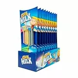Cool Milk ÖKO Trinkhalme zum Kakaomachen | mit 3 Sorten Schoko, Vanille, Erdbeere |10 Packungen mit je 5 kompostierbaren Trinkstrohhalmen (1 Tray x 300 g)