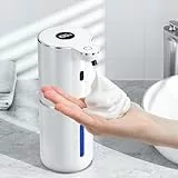 Seifenspender Automatisch mit digitaler Anzeige,380ml Elektrischer Seifenspender mit Sensor,Wandmontage,Berührungslos,USB Wiederaufladbar IPX5 Wasserdicht Schaumseifenspender für Bad,Küche