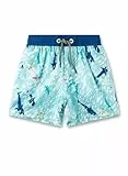 Sanetta Jungen-Badeshorts blau Haifisch | Bequeme und schnell trocknende Badehose aus recyceltem Polyester für Jungen. Bademode für Kinder
