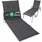 LILENO HOME Sonnenliege Auflage als 1. Set - Rollliege in Uni Anthrazit - Gartenliegen perfekt für Strandliege - Polster Auflage