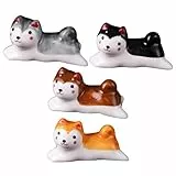 BESTonZON 4 Stück Shiba Inu Essstäbchenablage Essstäbchen Lose Aufbewahrung Von Essstäbchenhaltern Chinesische Pinselauflage Löffel- Und Essstäbchenablage Plüsch Keramik Niedlich