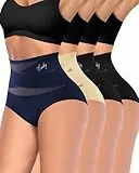 MIOTAN Damen Bauchweg Unterwäsche, Taillenslip, Hohe Taille Panties, High Waist Unterhose, Bauch Weg Slip, Womens Underwear, Mehr, L