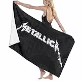 AGHRFH Metallica Vintage Retro Brief Baumwolle Strandtuch Mikrofaser saugfähige Badetücher schnell trocknende Handtuch Decke für Frauen, Kinder, Herren