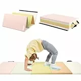 PhysKcal 5 Panel Macaron Klappbare Weichbodenmatte Turnmatte Fitnessmatte Gymnastikmatte mit Tragegriffen, Sportmatte Spielmatte, Tumbling-Matte für Kinder, Polsterung für Activity Play