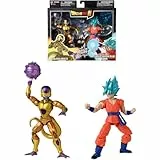 BANDAI - Dragon Stars Figuren - Dragonball Super - 17cm - Battle Pack - Golden Freezer vs Super Saiyan Blue Goku - 2er Pack - 37169