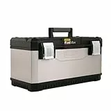 Stanley FatMax Werkzeugkoffer/Werkzeugbox (23', 50x29x30cm, Metall-Kunststoff, Trage für Werkzeuge, Werkzeugkasten mit Aussparung, Koffer mit Bi-Material Griff, rostfreie Schließen) 1-95-616