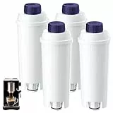 Koala Wasserfilter, Ersatz für De'Longhi Kaffeevollautomaten DLSC002 Filter, Kaffeefilter Kompatibel mit De'Longhi Magnifica S, Dinamica, Eletta Explorer, ECAM, ESAM, ETAM, EPAM-Serie (4 Stück)