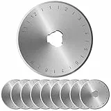 DealKits 10 Stück Ersatzklingen, 45 mm Edelstahl Rollmesser Rundklingen