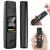 Alkoholtester, Tragbarer Promillemessgerät mit 3 Farben Alarmmodus, Polizeigenauer Berührungsloses Alkoholmessgerät mit USB Ladefunktion und LCD-Anzeige, Promilletester für Haushalt oder Partys