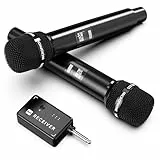 ECHOMUSSY Mikrofon Kabellos mit Eins-zu-Eins-Chip-Verbindung, 40-Stunden-Akku, 200 FT, Plug-and-Play, Ergonomisches Design, Mikrofon mit Geringerer Latenz für Gesang, Sprache, Party