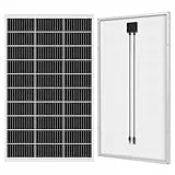 DOKIO 150W Solarpanel Gehärtetes Solarglas (ROBUST UND LANGLEBIG) Mono (EFFIZIENT) Einfache Installation mit vorgebohrtem Loch ideal zum Aufladen von 12V Batterien Wohnmobil, Camping, Gartenhaus