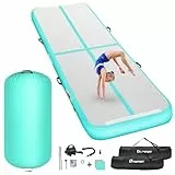 FBSPORT Airtrack Matte mit 100x60cm Air Roll, 10cm Hoch Verdicken 3M Tumbling Matte,Gymnastikmatte mit Luftpumpe,Trainingsmatte mit Tragetasche,Turnmatte für Zuhause, Outdoor,Yoga