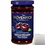 Mövenpick Gourmet-Frühstück Schwarzkirsche Fruchtaufstrich (250g Glas) + usy Block