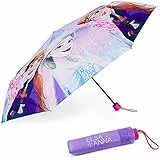 BONNYCO Regenschirm Kinder Frozen, Regenschirm Sturmfest mit Verstärkter Struktur. Klappschirm mit für Tasche, Rucksack oder Reise. Taschenschirm Kinder Mädchen, Geschenke für Mädchen