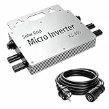 Mikro-Wechselrichter 800W mit AC-Kabel, MPPT Solar-Netzeinspeisung, Plug & Play, WiFi APP Überwachung, für Balkonkraftwerk