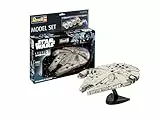 Revell Modellbausatz Star Wars Millennium Falcon im Maßstab 1:241, Level 3, originalgetreue Nachbildung mit vielen Details, Model Set mit Basiszubehör, einfaches Kleben und Bemalen, 63600, 63600