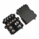 Offgridtec Sicherungshalter für 2X Mega + 4X Midi Sicherungen, Inklusive Busbar, Polyamid-Gehäuse MIT Abdeckung, Robuste Stromverteilungssicherung für hohe UND mittlere Stromkreise