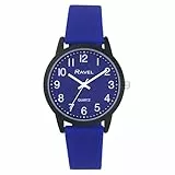Ravel - Silikon-Damen-Armbanduhr Sommer in Schwarz (30mm Uhrengehäuse) - Analog Quarz - R1813.66 - Oxford Blau