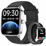 Smartwatch Herren Damen mit Telefonfunktion, 1,85' Fitnessuhr Smart Watch, 100+ Sportmodi Fitness Tracker mit Herzfrequenz/SpO2/Schlaf Monitor Schrittzähler, IP68 Wasserdicht Sportuhr für iOS Android