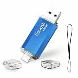 Type C USB Stick 128gb, 2 in 1 USB C Speicherstick 128 GB Tragbar USB 2.0 Pen Drive 128gb Für MacBook Pro, Android Handy, Pad, Laptop UND Computer (Blau)