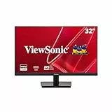 ViewSonic VA3209M 32 Zoll IPS Full HD 1080p-Monitor mit dünnen Einfassungen, 75 Hz, Eye Care, HDMI- und VGA-Eingängen für Zuhause und das Büro