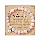 POWWA Schwester Geschenk, Geschenk Schwester Geburtstag Armband Geburtstagsgeschenk Weihnachten Valentinstag