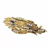 KKJOY Vintage Metall Haarspange, Blatt mit Strass Haarklammer, Haarnadeln Groß, Gothic Haarspangen Damen, Braut Haarschmuck Hochzeit, Bananenspange für Frauen