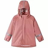 Reima - Lampi Regenjacke für Kinder Wasserdicht - Jacke für Jungen und Mädchen, Reißverschluss vorne, Abnehmbare Kapuze, Reflektierende Details, Maschinenwaschbar - Rose blush, 122