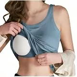 UHouse Damen Top mit Integriertem BH Trägertop Baumwolle Yoga Tank Top Sport Tops Rückenfrei Unterhemd Neckholder Tanktop Sommer Gym Oberteil Sporttop Spaghetti Damentop Achselshirt Marineblau S
