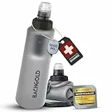 Bachgold® Squeeze Wasserfilter Outdoor – Ultraleichter Trinkwasserfilter mit Virus-Filtration für Camping, Survival, Notfall, Bushcraft | Filtert Viren, Bakterien & Mikroplastik (Weiss, 1000ml)