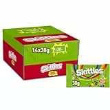 Skittles Crazy Sours, Fruchtbonbons Großpackung 14 x 38, Halloween Tüten mit Süßigkeiten, Saure Kaubonbons mit Fruchtgeschmack als Halloween Candy, Vegane Snacks (532g)