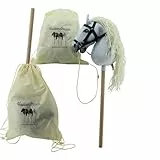 Haasenstrauch Sweety Toys Hobbyhorse Steckenpferd weiß geeigent für Hobbyhorsing & Transportbeutel Turnbeutel
