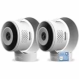 PetTec Cam Lite 2er Set | Überwachungskamera für Haustiere mit App, Bewegungsmelder & Handyübertragung | WiFi Kamera | WLAN Kamera Indoor mit Nachtsicht | Hundekamera, Haustierkamera