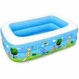 Planschbecken für Kinder,Kinderpool,Planschbecken Eckig,Planschbecken Deep Dive 105 x 75 x 30 cm,Pool,für Sommer Strand Garten Wasserspaß
