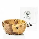 SOLTAKO Olivenholz Müslischale The Buddha Bowl 14 cm, Schale aus Oliven Holz, Salatschüssel