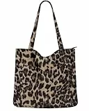 Prite Handtasche Damen Tote Bag Shopper Groß Umhängetasche Cord Beuteltasche Stofftasche für College Schule Arbeit Reisen Einkaufen