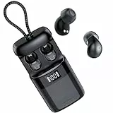 Schlafkopfhörer Bluetooth 6.0, In Ear Bluetooth Kopfhörer Mit Schlaftracker, 48 Std Seitenschläfer-Kopfhörer Mit HiFi Sound, Integrierte Weißes Rauschen, Kopfhörer Kabellos für Schlaf, Dunkelschwarz