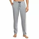 Schiesser Herren Lange Schlafhose - Mix + Relax Schlafanzughose, Grau-mel._163840, 54/ XL EU