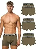 Indicode Herren INMilano 6er Pack Boxershorts | Unterwäsche Boxer Shorts Unterhosen Army, L